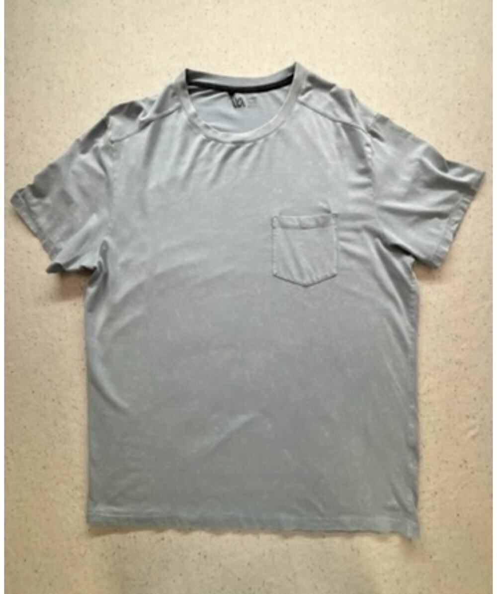 VRST Essential Pocket Tee Shirt Mens Large L Gray Blue Stretch Performance Gym